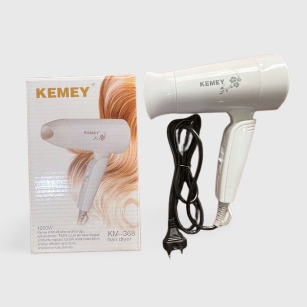 HAIR DRYER MINI LIPAT TRAVEL HAIRDRYER RAMBUT KEMEI KM-368 HOT &amp; COOL