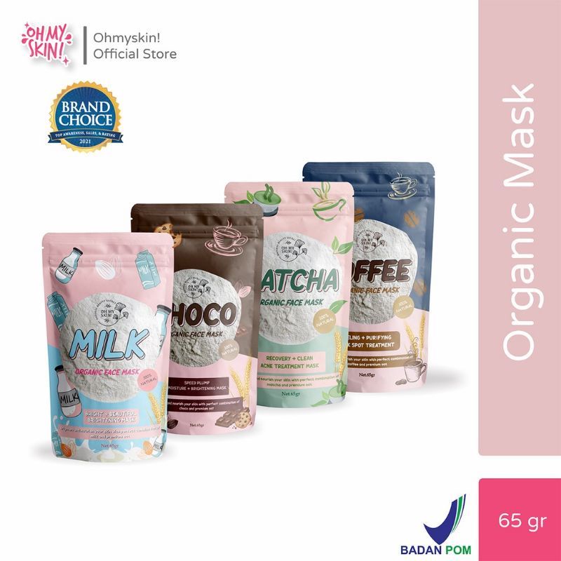 OH MY SKIN MASKER ORGANIK BPOM SIZE 65 GR