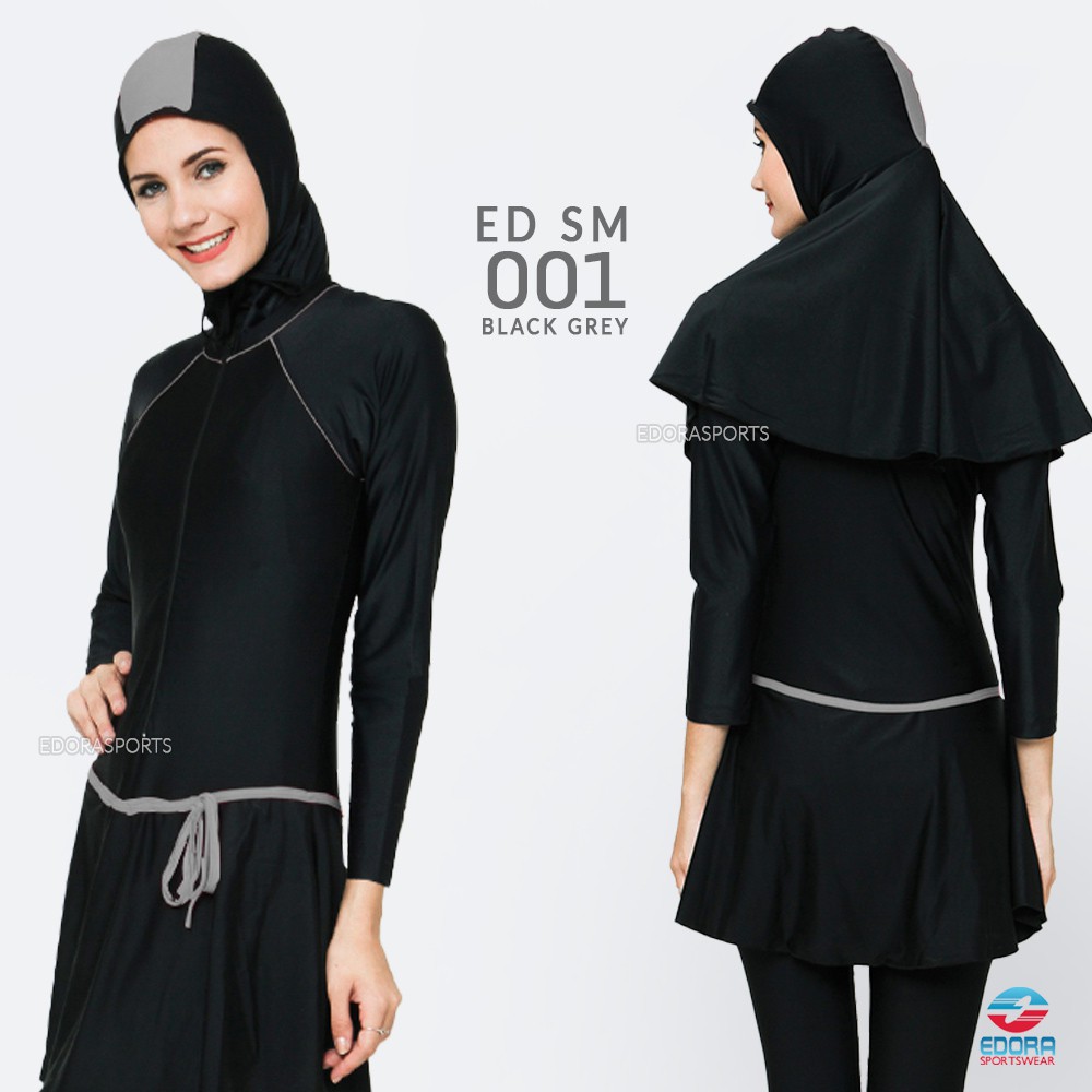 EDORA Baju Renang Muslim Wanita Dewasa ED SM Model SLIM FIT MUSLIMAH