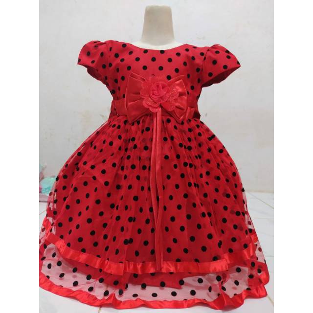 Baju pengantin anak polka
