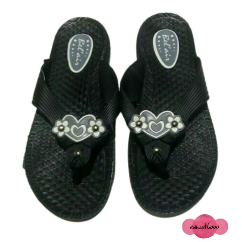 BA 005 - Sendal Jepit Karet Ibu - Ibu Untuk Ngaji Dan Santai Motif Bunga Size 37 - 40