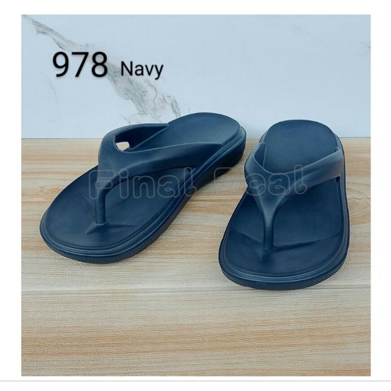 Sandal Jepit Karet Pria Wanita Flip Flop Sendal Rumah, Sandal Pantai Casual 978