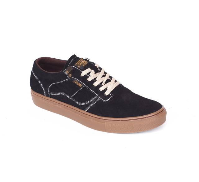 Sepatu Lokal Shoes Local Pride Cevany Gordon  Low Cut Black Gum