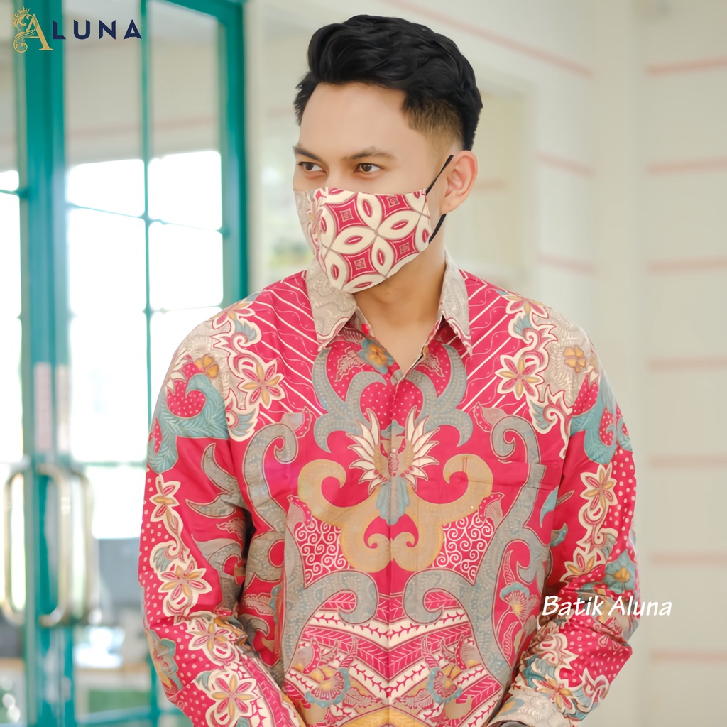 KEMEJA BATIK PRIA LENGAN PANJANG PREMIUM REGULAR MODERN BATIK ALUNA PCW 083