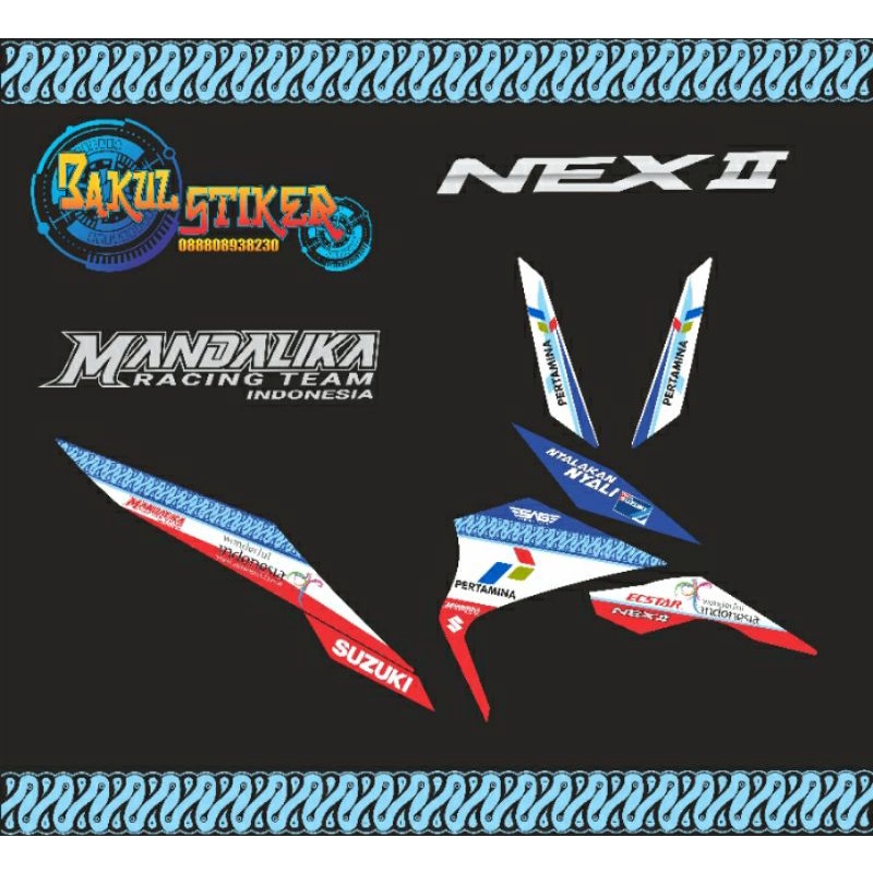 jual striping Suzuki Nex 2 Mandalika racing team