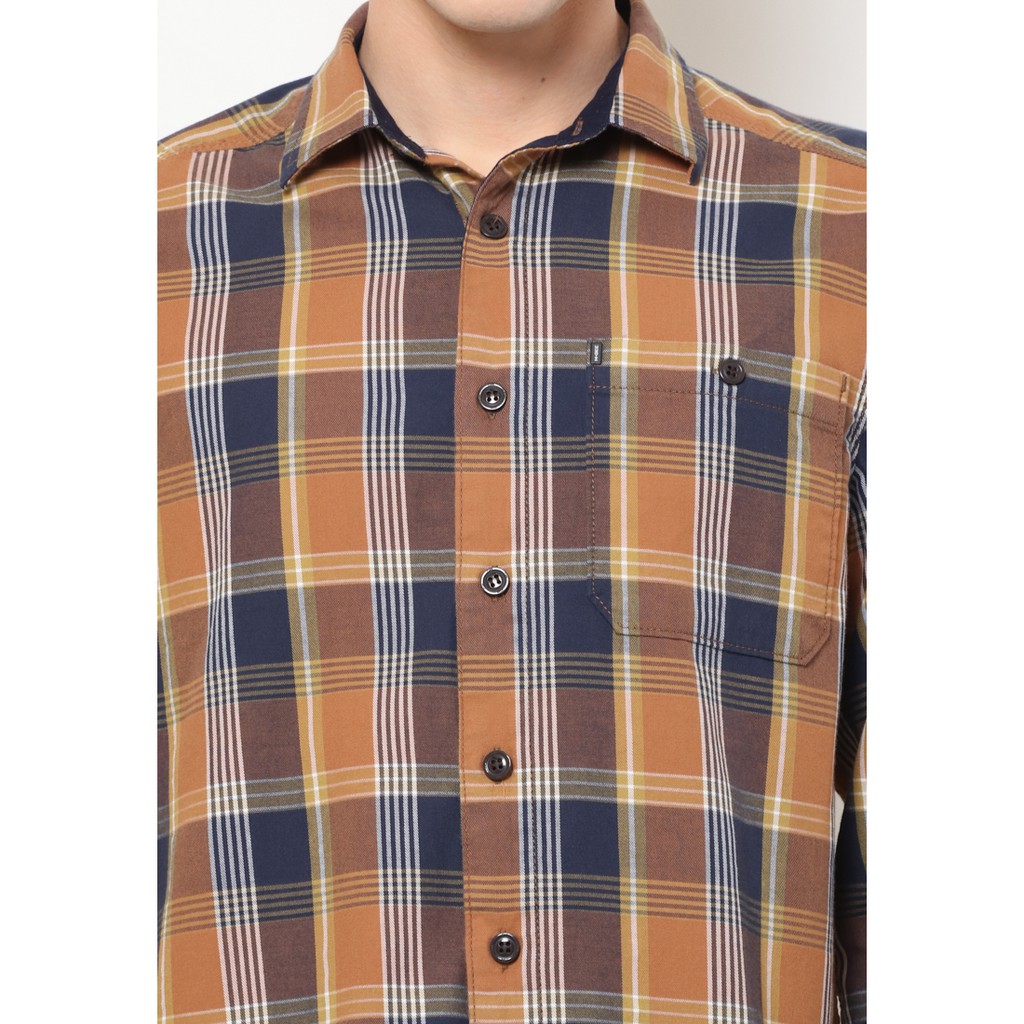 Kemeja Lengan Panjang Asli MGee 3451C Jason 002 Brown