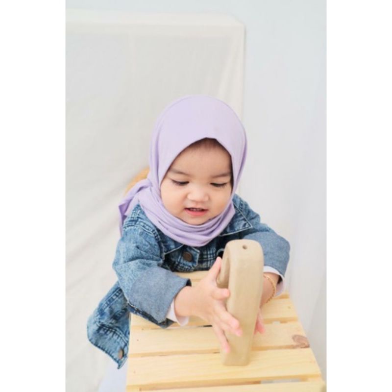 SD - JILBAB BAYI MARYAM PASTAN / PASHMINA INSTAN USIA 0-2 th Bahan Jersey