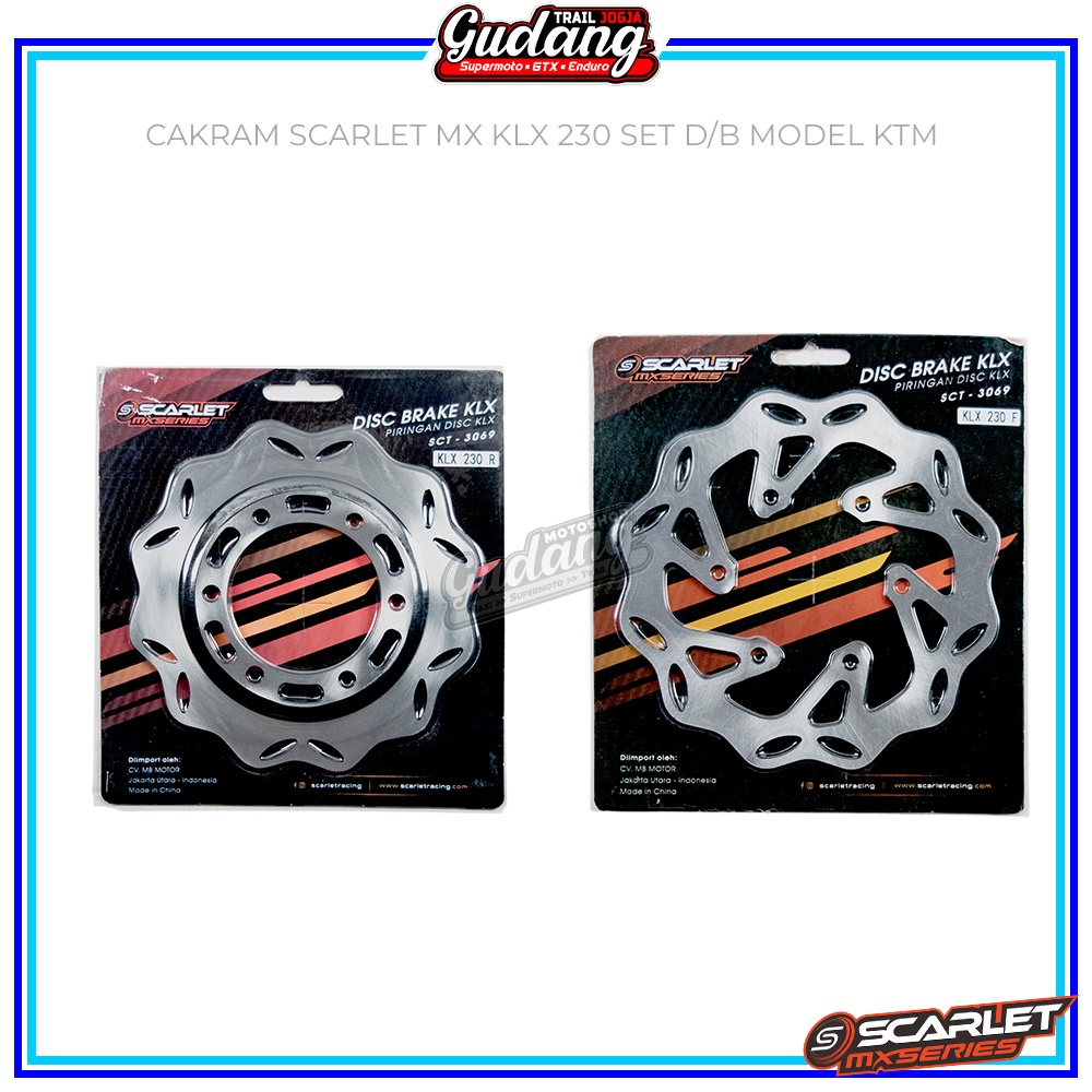 Piringan Cakram Disc Cakram Set Depan Belakang SCARLET/AND KLX 230 CRF 150L Model KTM