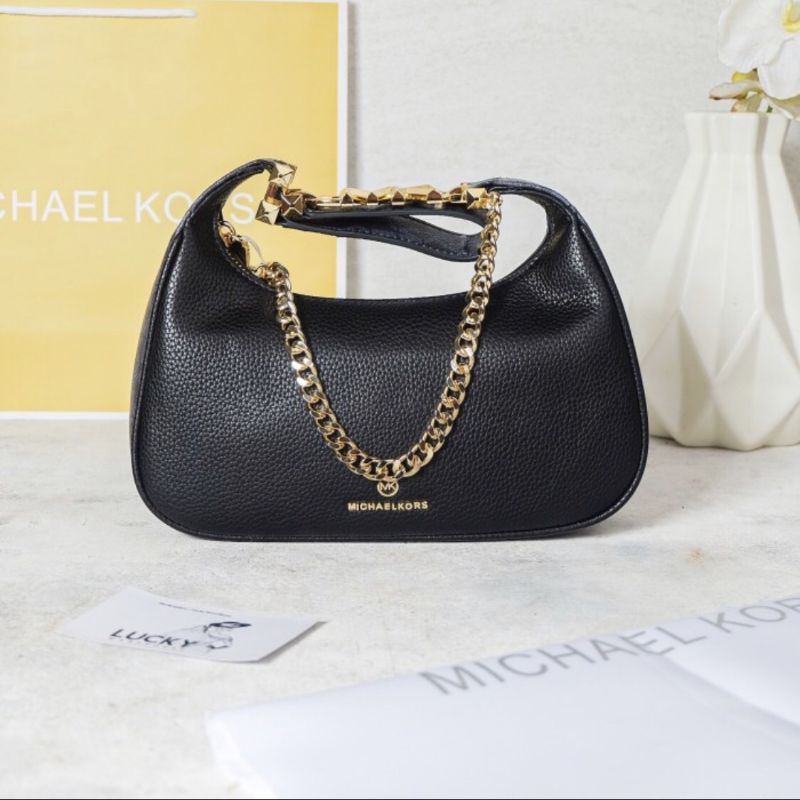 Michael Kors Small Piper Pouchette Bag In Black - ORIGINAL 100%