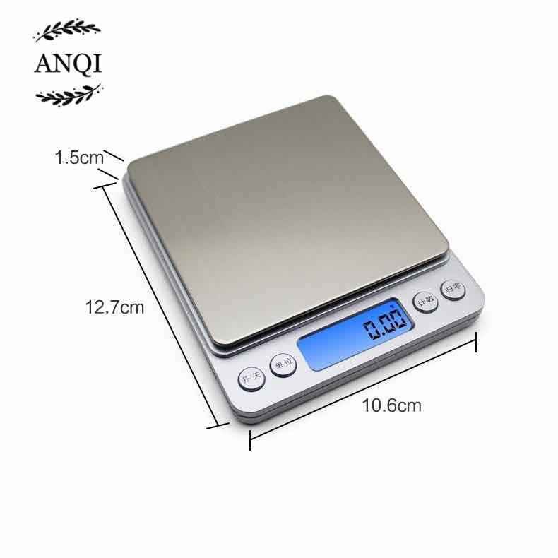 ANQI1888 Timbangan Kopi / Bumbu Dapur / Emas / Timbangan 3kg / Digital Kitchen Scale