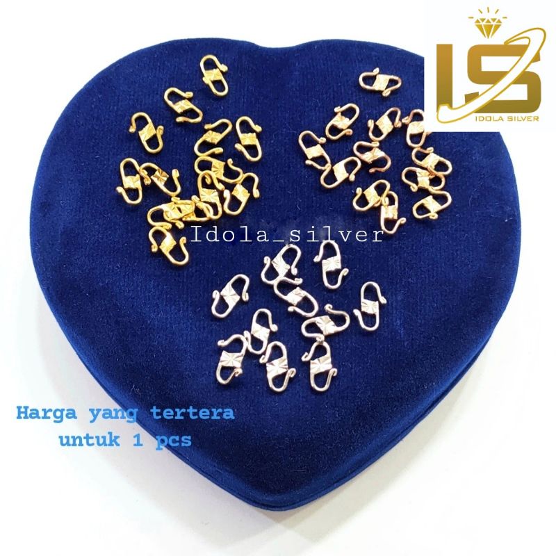 KAITAN S , KAITAN KALUNG/KAITAN GELANG/ PERAK ASLI SILVER 925 LAPIS EMAS