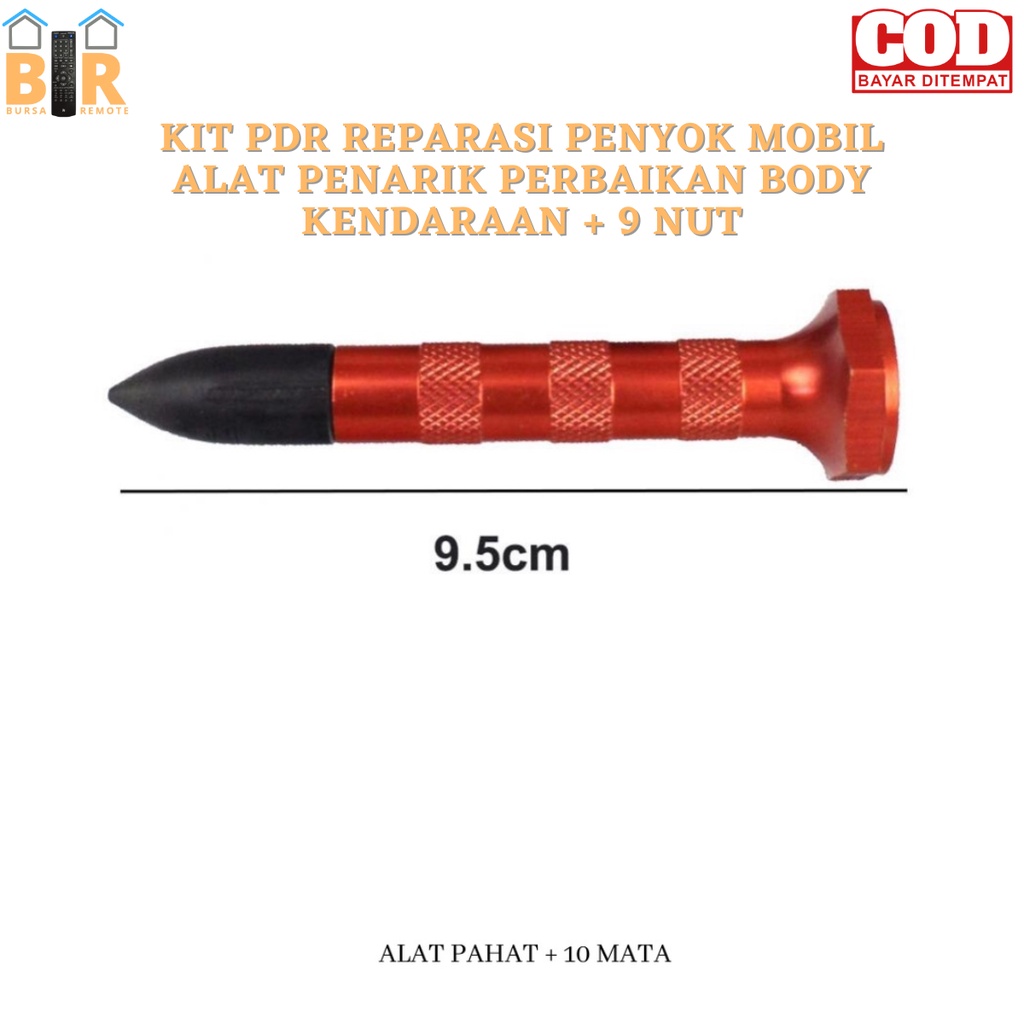 Kit PDR Reparasi Penyok MOBIL ALAT PENARIK PERBAIKAN BODY KENDARAAN + 9 NUT