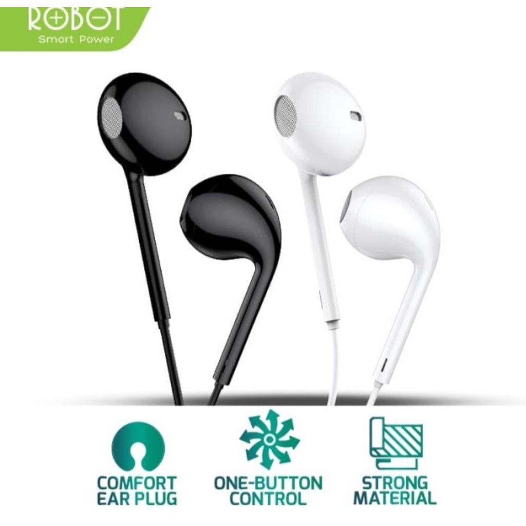 Headset Headphone Robot RE10 Wired Bass Android