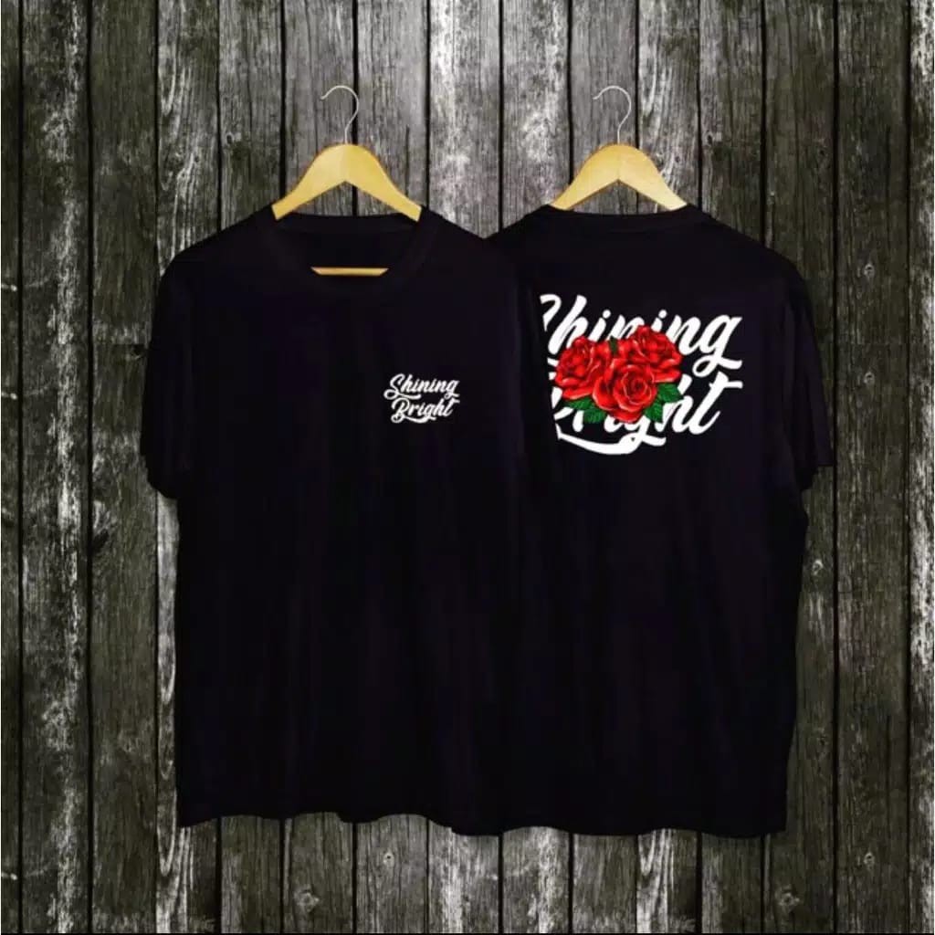 Kaos murah Kaos distro murah baju  distro pria t-shirt murah combed30s shining mawar