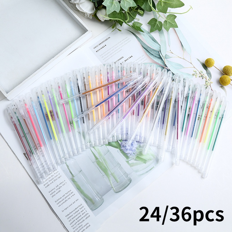 Pen Highlighter 24 / 36 Warna Untuk Stationery Anak Sekolah / Kantor / Album Diy