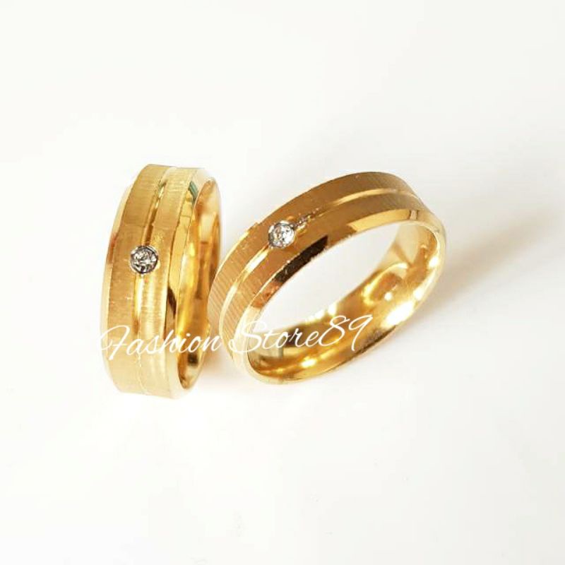 Cincin couple / cincin single / cincin nikah / cincin Titanium gold antikarat / cincin nikah emas