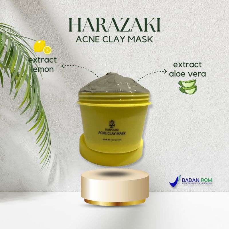 BPOM Harazaki Acne Clay Mask masker lumpur