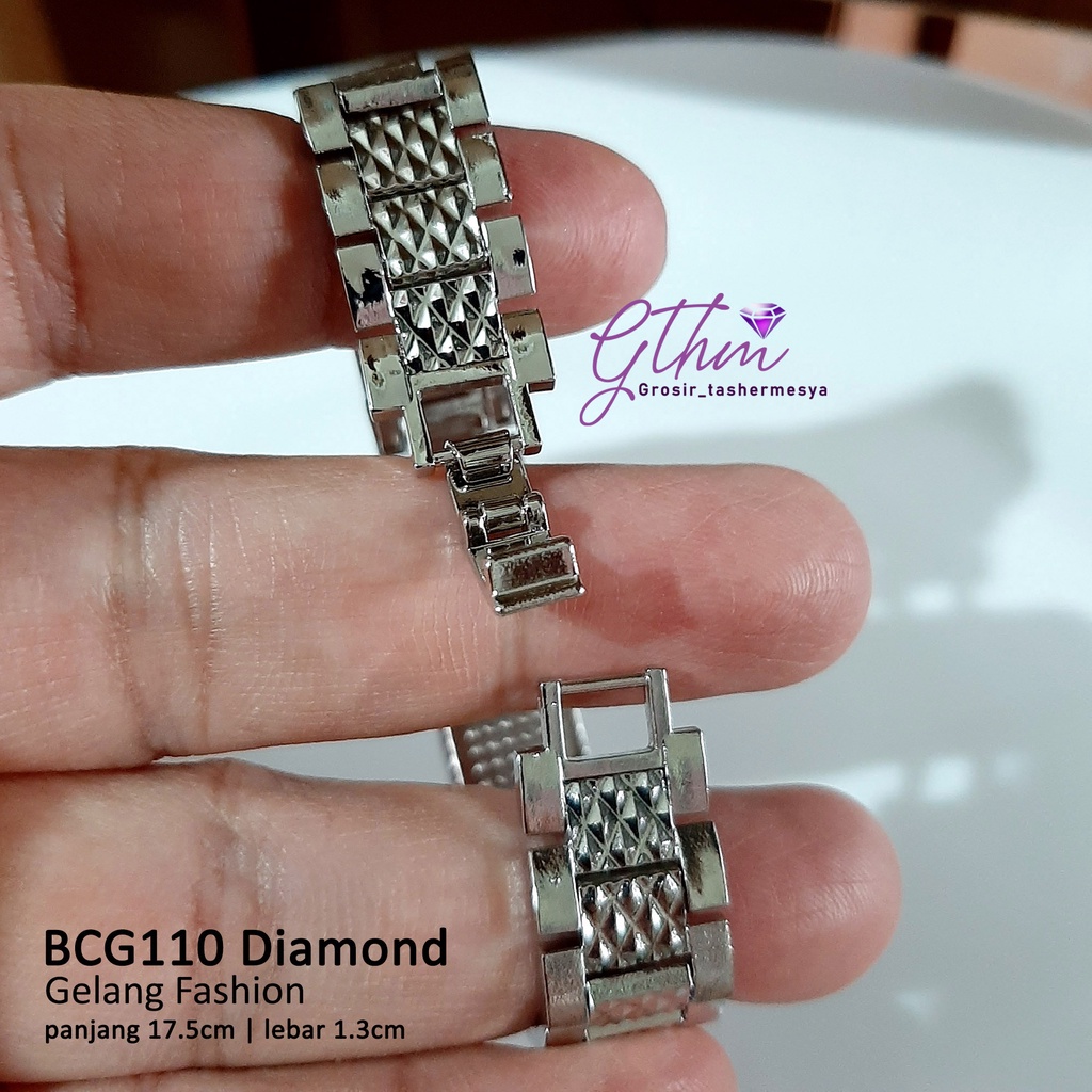 gelang rolek peneng plat permata bcg110 diamond perhiasan imitasi seperti emas asli