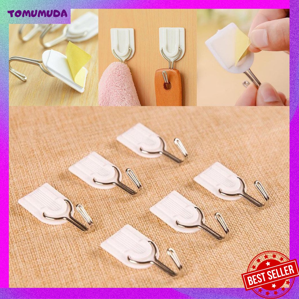 TOMUMUDA Gantungan Hook Kail Barang Baju Tempel Dinding 1 pcs WWS-1