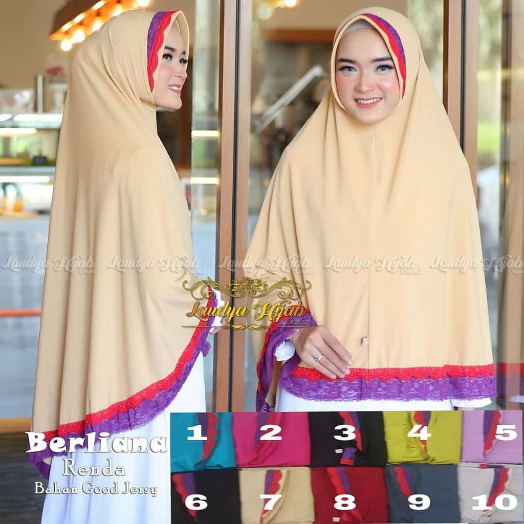 PROMO HIJAB /HIJAB ORIGINAL /HIJAB BERLIANA RENDA /jersey super
