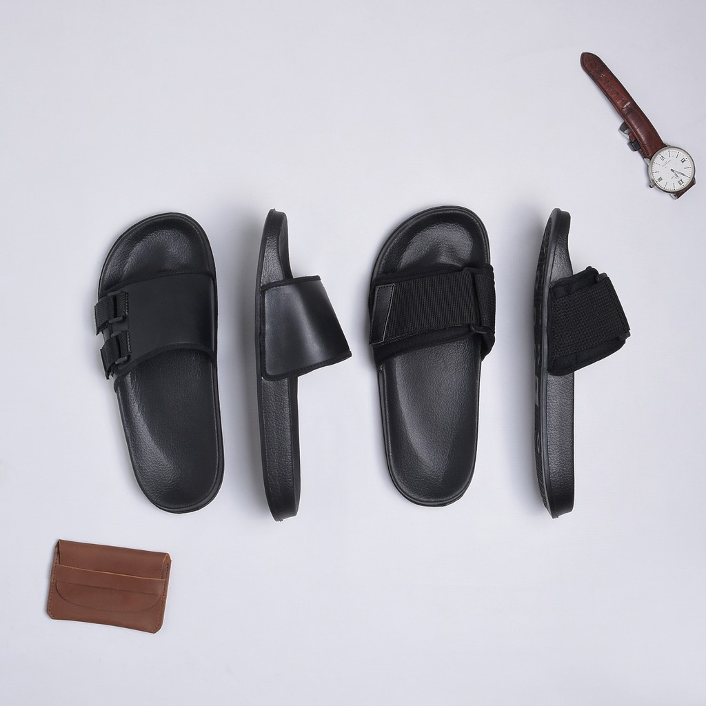 ENDRIC BLACK |FORIND x Jack| Sandal EVA Ringan Slop Santai Simple Pria/Men Sendal Footwear