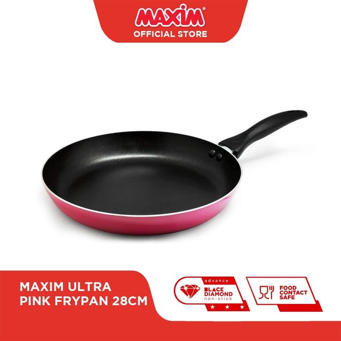 Maxim Ultra Wajan Teflon Anti Lengket 28cm Pink