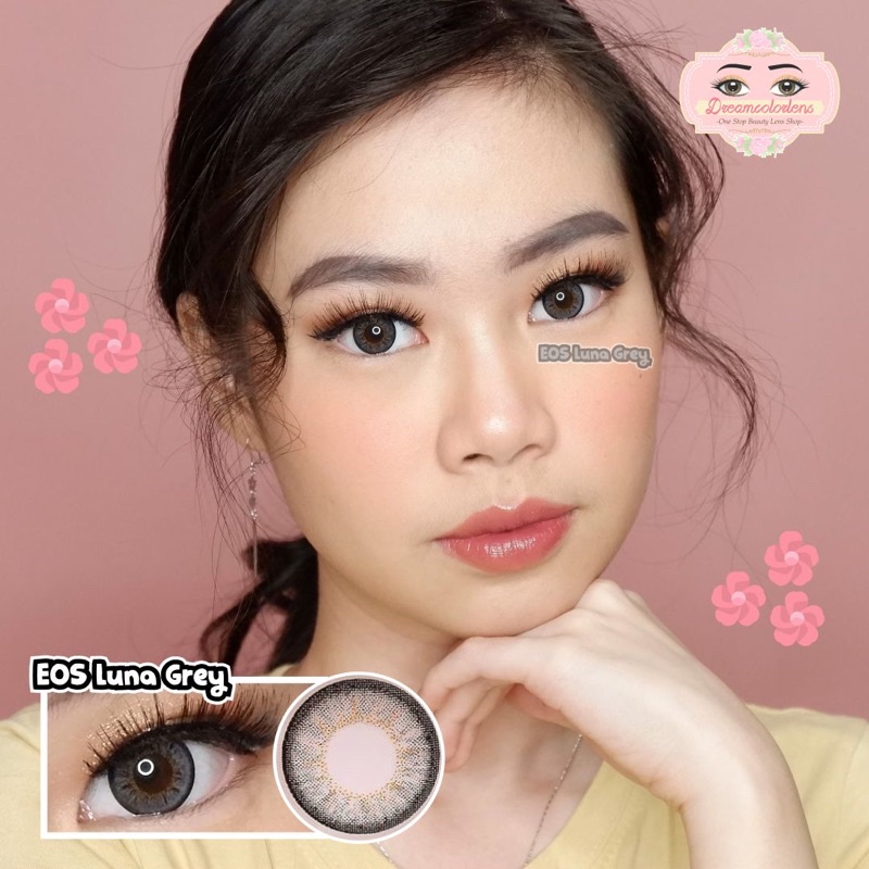 Softlens EOS Luna Gray / Grey / Abu Normal Minus Beda Minus