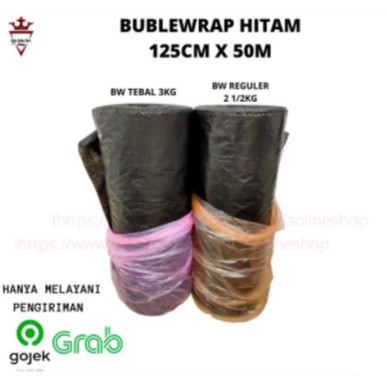 

Bubble Wrap Plastik Bubble Hitam 1 Roll 125x50cm Tebal