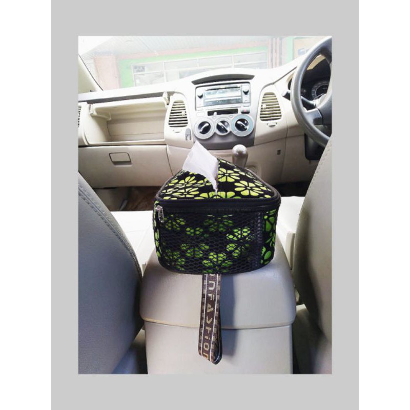 Pouch TISSUE MOBIL/TAS TISU MOTIF BUNGA CANTIK BAHAN KANVAS / TAS TISSU MOBIL . SY2530 S1