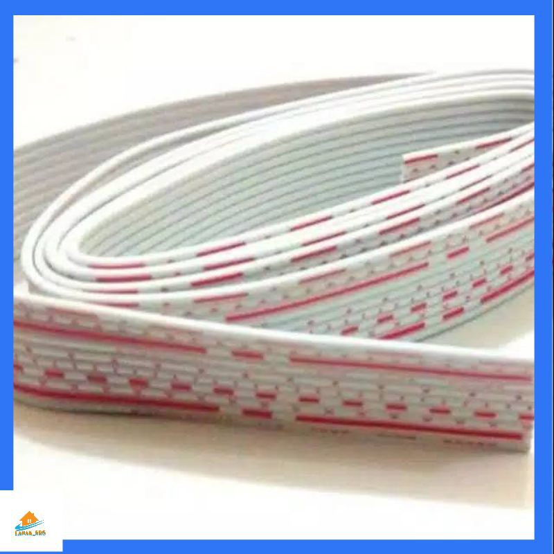 kabel pita 6 jalur kabel isi 6 per 1 meter