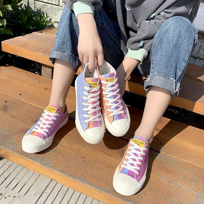 Sepatu Kanvas Putih Wanita Korea Ajaib Bisa Berubah Warna Panarybody Sepatu Sneakers Canvas Cewe