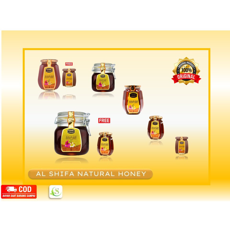 

Madu AL SHIFA 500gr FREE 125gr II 250gr FREE 125gr Paket Madu Al Shifa Memperbaiki Fungsi Pencernaan