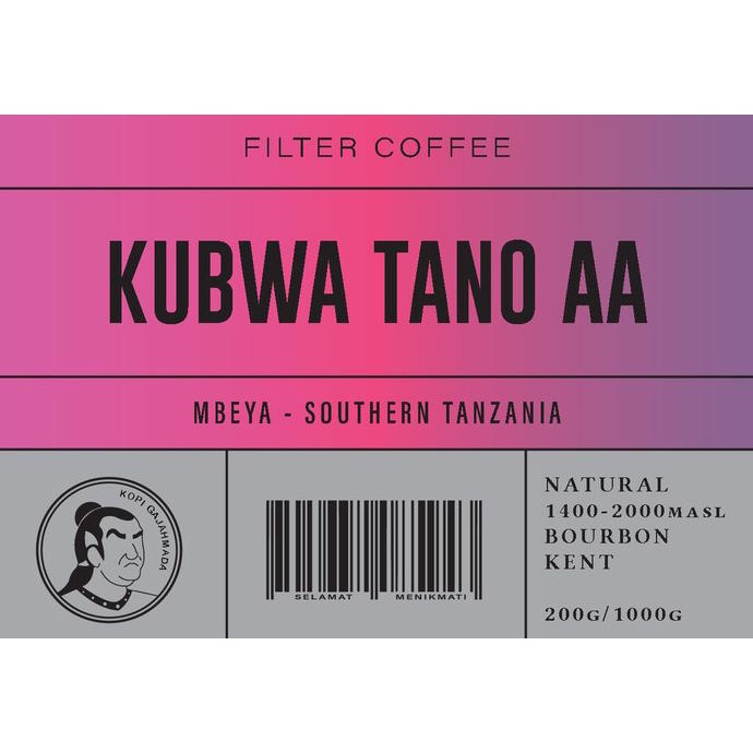 

Tanzania Kubwa Tano AA 200gr