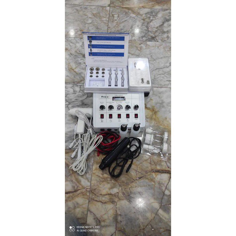 6 in 1 Alat Facial Vacum Komedo Spray HF Gal-vanic Brush