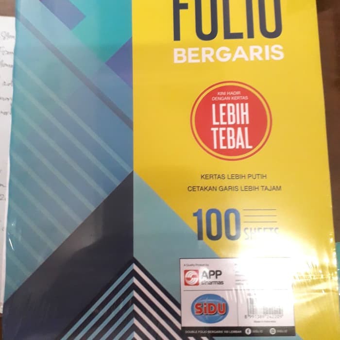 

Dijual Dable FOLIO BERGARIS SINAR DUNIA KEBIH TEBAL 100 lbr. tinta T.beleber Limited