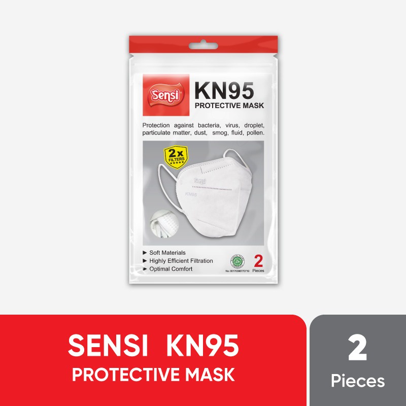 SENSI KN95 PROTECTIVE MASK SACHET 2 PCS