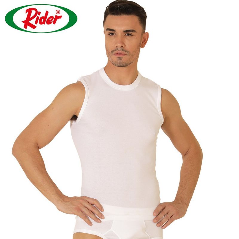 TANKTOP Pria RIDER SPORT R 227 BW Hitam  Sleeveless  Crew Neck