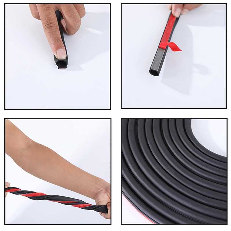 Cuci Gudang LARATH Rubber Strip Dekorasi Pintu Mobil Soundproof 2M Type P - NP8935