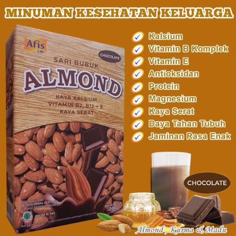 Afis sari bubuk almond