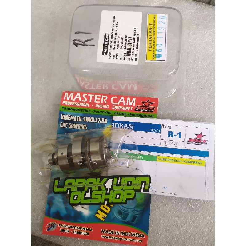 Noken As - Master Cam BRT Type R1 (RACING) Yamaha Jupiter MX 135 - Vixion - R15 - MX-KING - XABRE