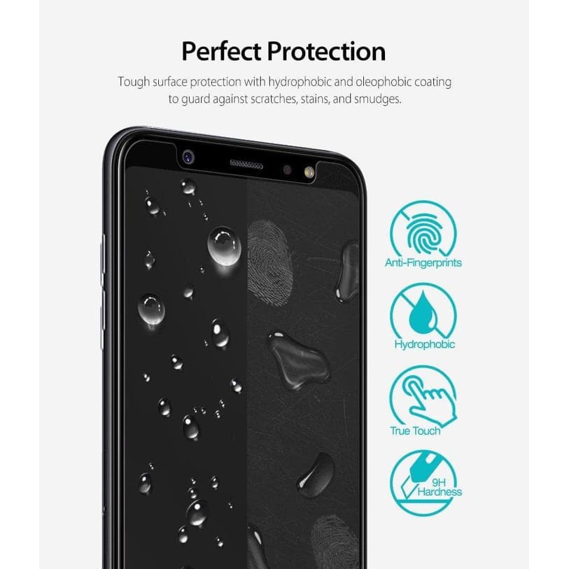 Ringke ID Invisible Defender Tempered Glass For Samsung Galaxy A6 Plus 2018