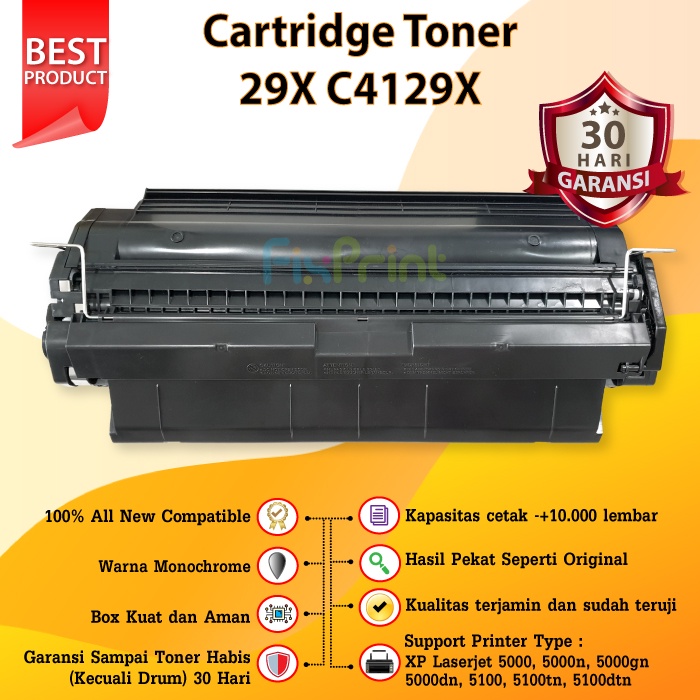 Cartridge Toner Compatible C4129X 29X, Compatible Printer HP LaserJet 5000 5100