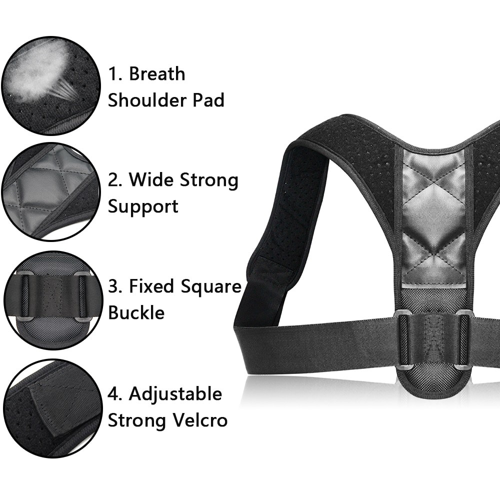 Boodun Tali Body Harness Korektor Postur Punggung Size M - Black