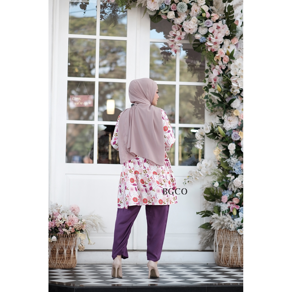 [COD] Tulip One Set by BGCO.ID || Setelan Rayon Premium Wanita Oversize