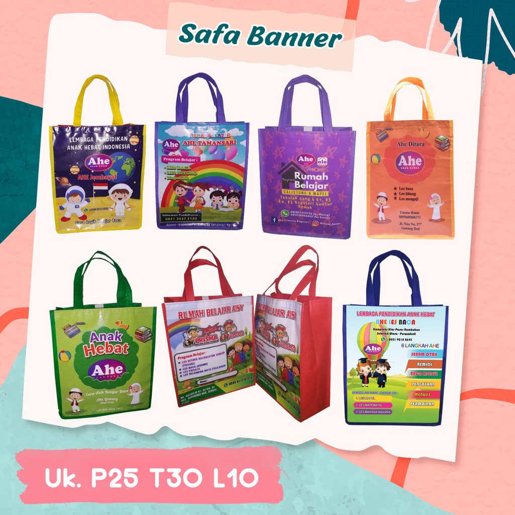 

tas promosi / tas ahe souvenir / tas bimbel murah