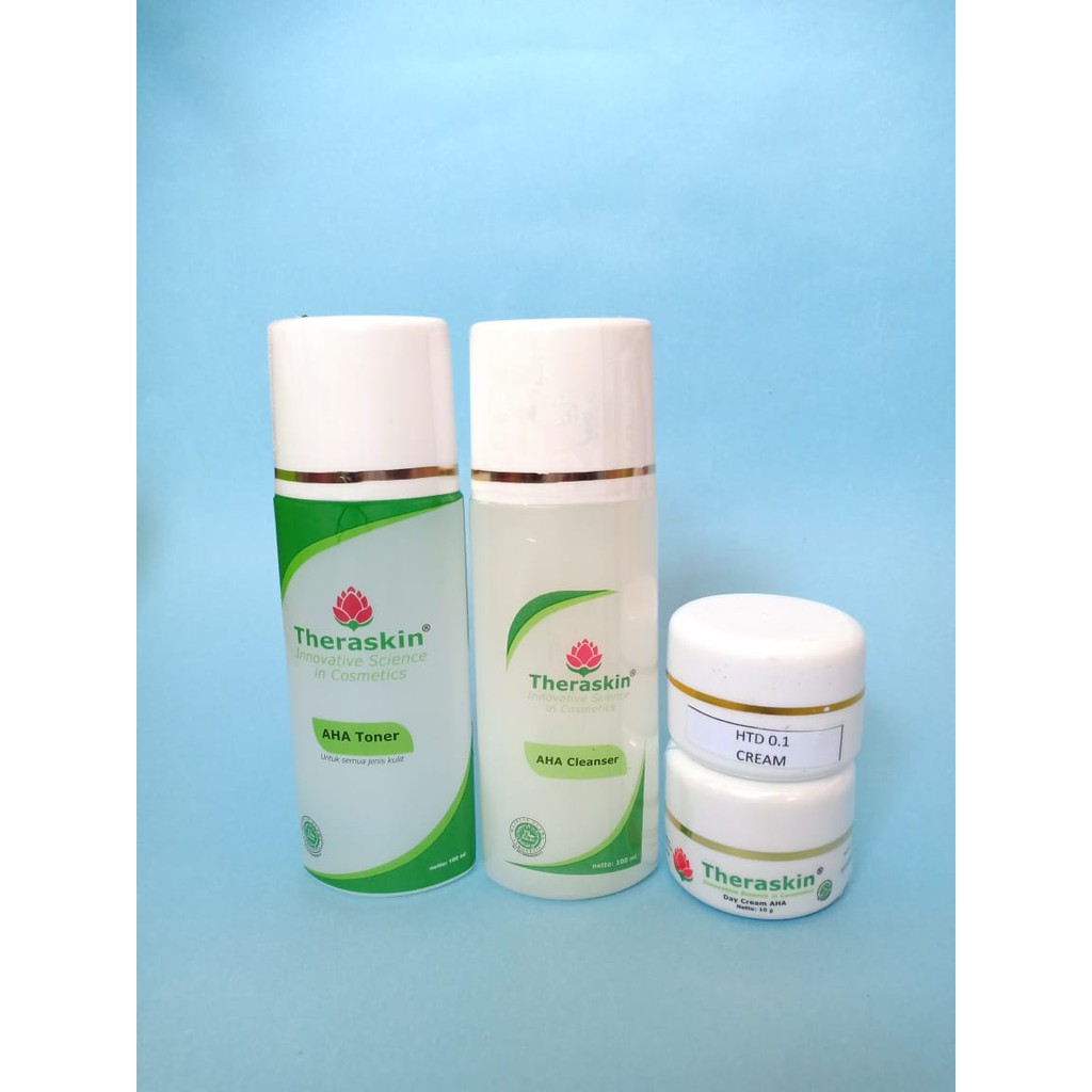 Paket theraskin flek glowing pemutih wajah gowing cream glowing