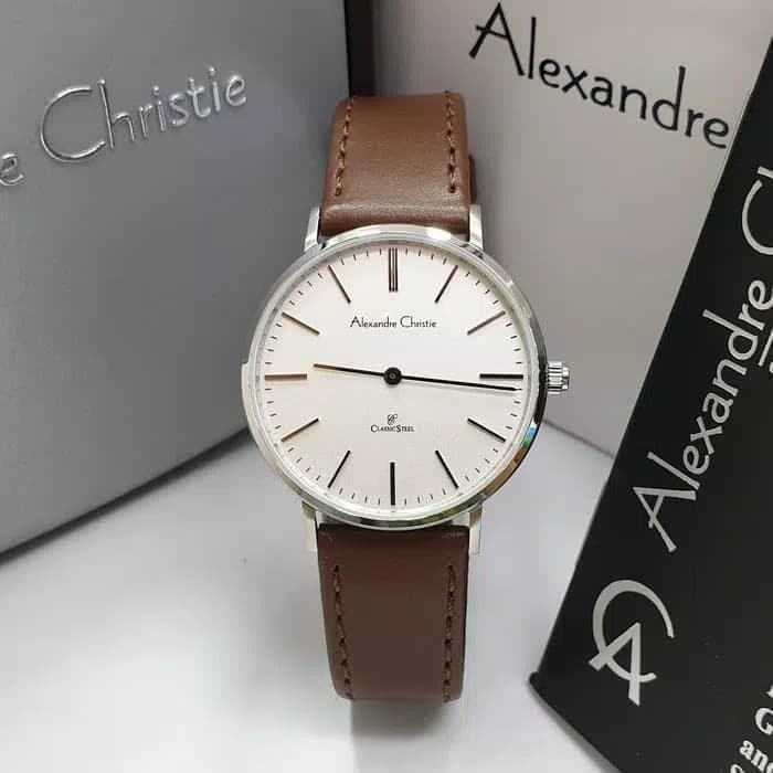 JAM TANGAN WANITA ALEXANDRE CHRISTIE AC 8490 LEATHER ORIGINAL GARANSI RESMI 1 TAHUN