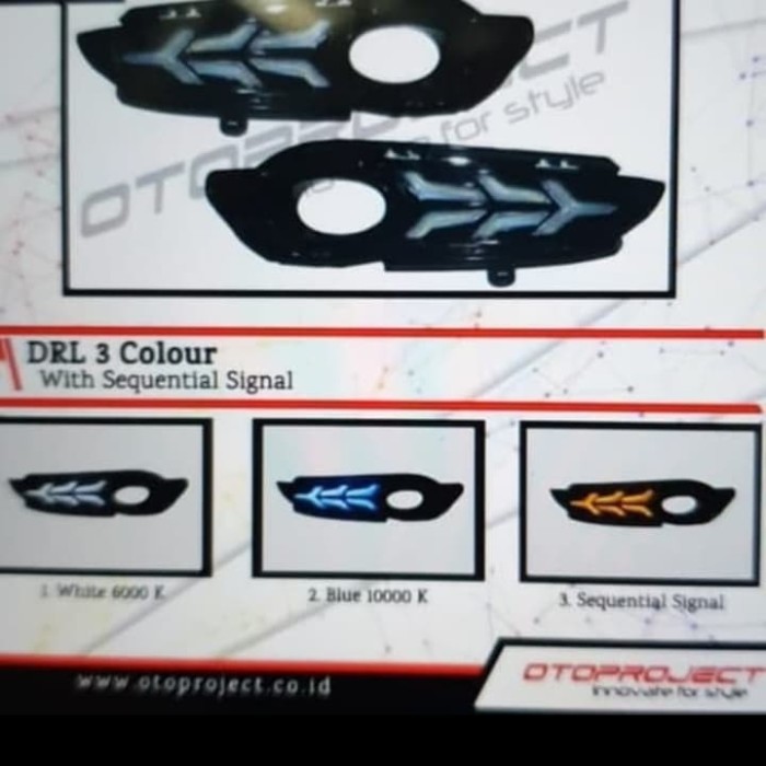 Lampu Sen DRL/Running Light HRV Led 3 Colour With Running Sein