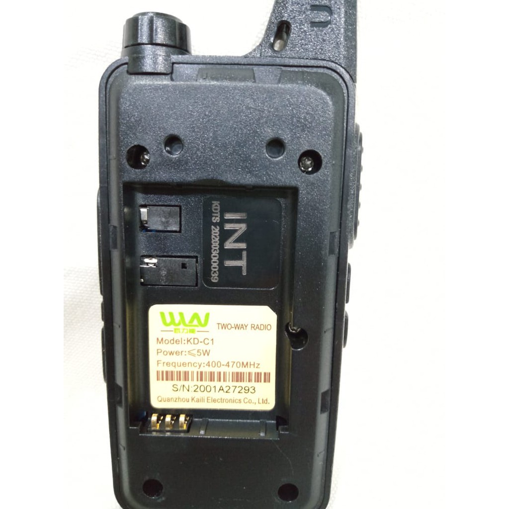 HT WLN KD C1 Hitam Walkie Talkie KD-C1 KDC1 UHF Radio WLAN Klip Besar T1 Komunikasi c 1 Talky