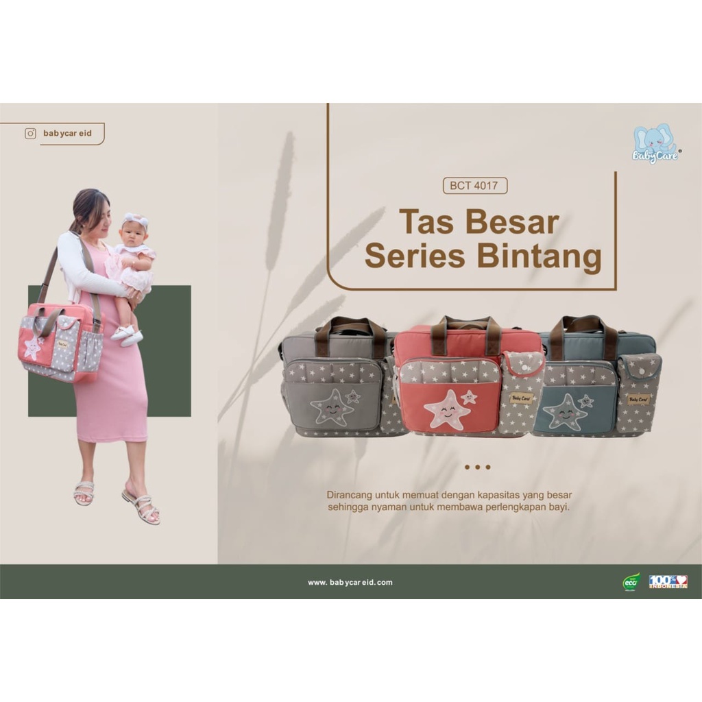 Tas Bayi Babycare Star Series Untuk Perlengkapan Baju Bayi Popok Dan Botol Susu arevyonlineshop